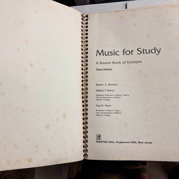 Music for‎ Study A Source Book of Excerpts by Melcher 3rd Edition Softcover 1988 - Picture 3 of 8